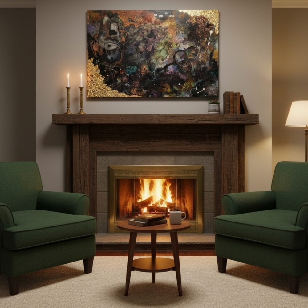 HANDCRAFTED Abstract Painting HANDMADE Artwork HANDPAINTED Wall Art Decor 20x30